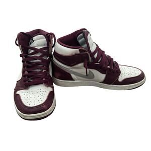 Nike Men's Jordan 1 Retro High OG Bordeaux/Metallic Sil-White Size 9